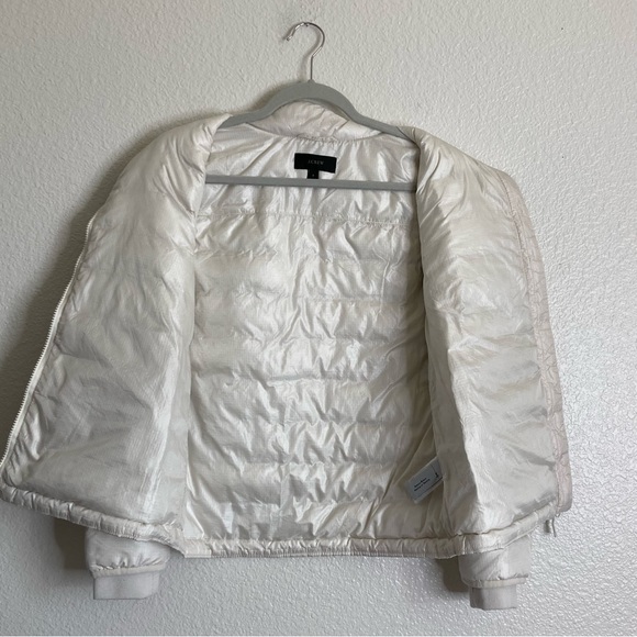 J Crew Puffer Down Quilted Lightweight Coat Jacket Neutral Minimalist S - Picture 4 of 13